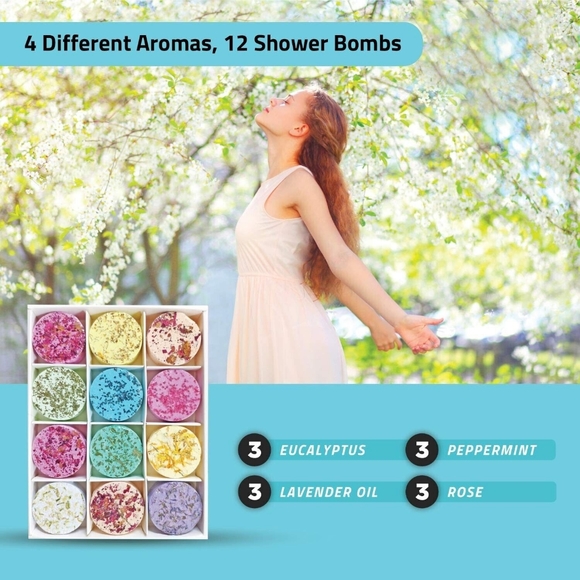 Deoxom Shower Bombs- Natural, Vegan - Shower Steamers- Beauty Essentials - Picture 2 of 7